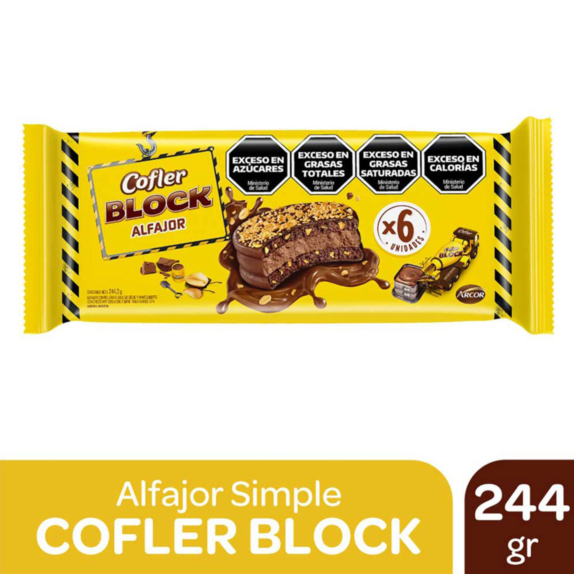 Alfajor Block cofler x6 244 grs