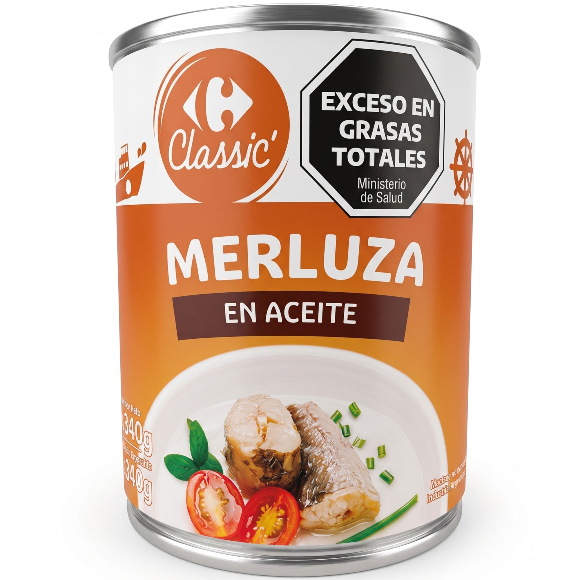 Merluza en aceite Carrefour Classic 340 grs