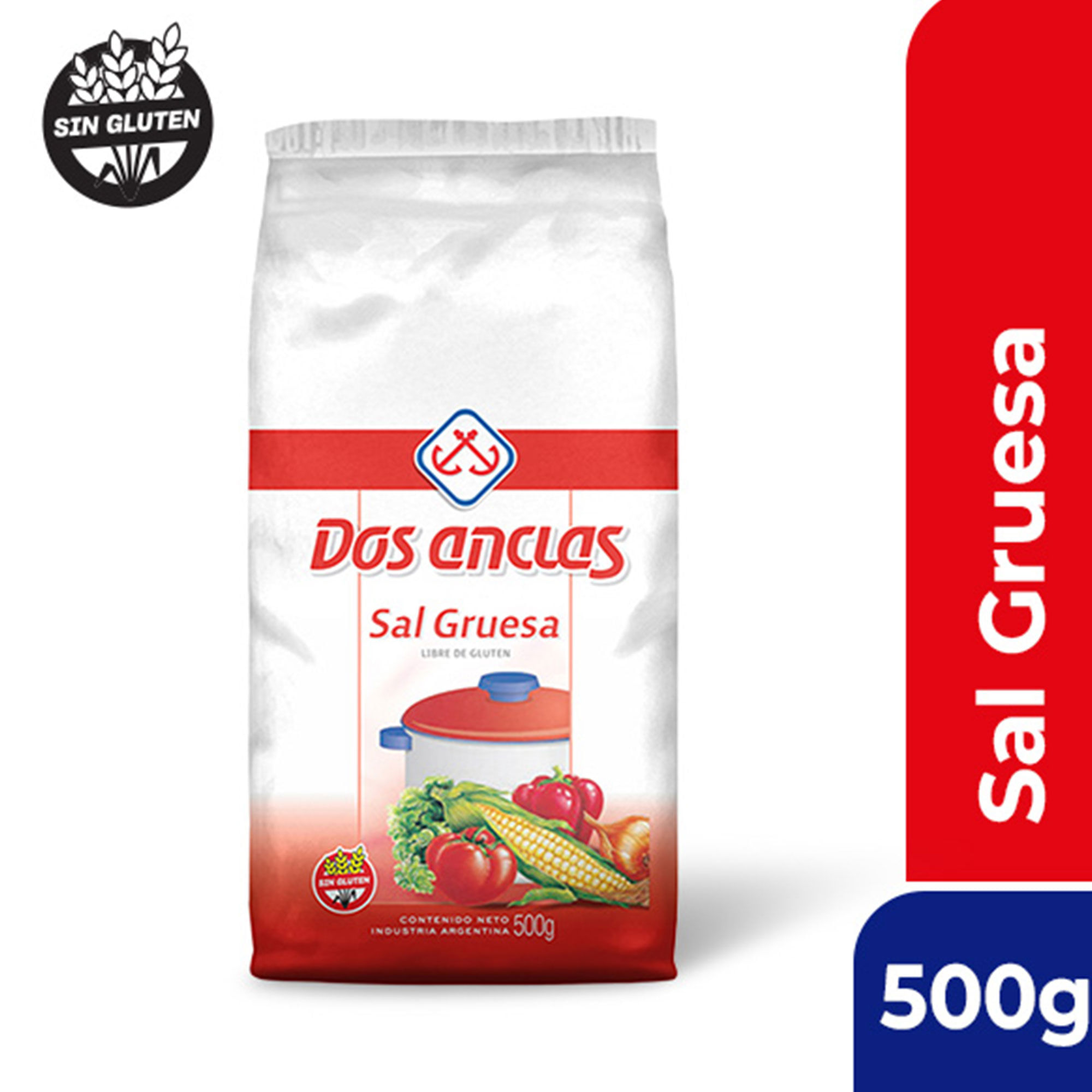 Sal gruesa Dos Anclas paquete 500 grs