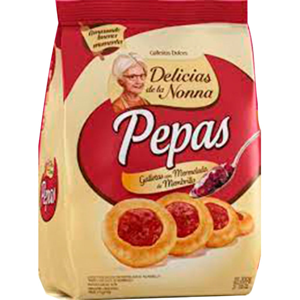 Galletitas pepas Delicias de la nonna 180 g.
