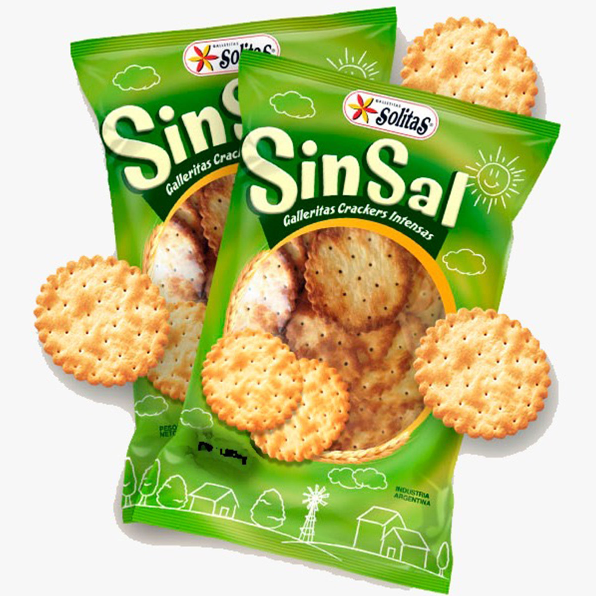 Galletitas crackers sin sal Solitas 500 grs