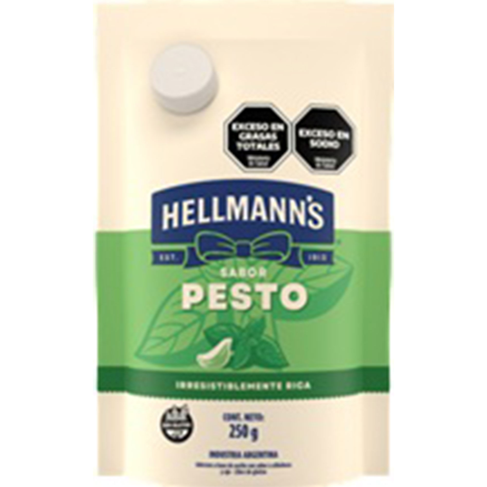 Aderezo sabor pesto Hellmanss dp 250 grs
