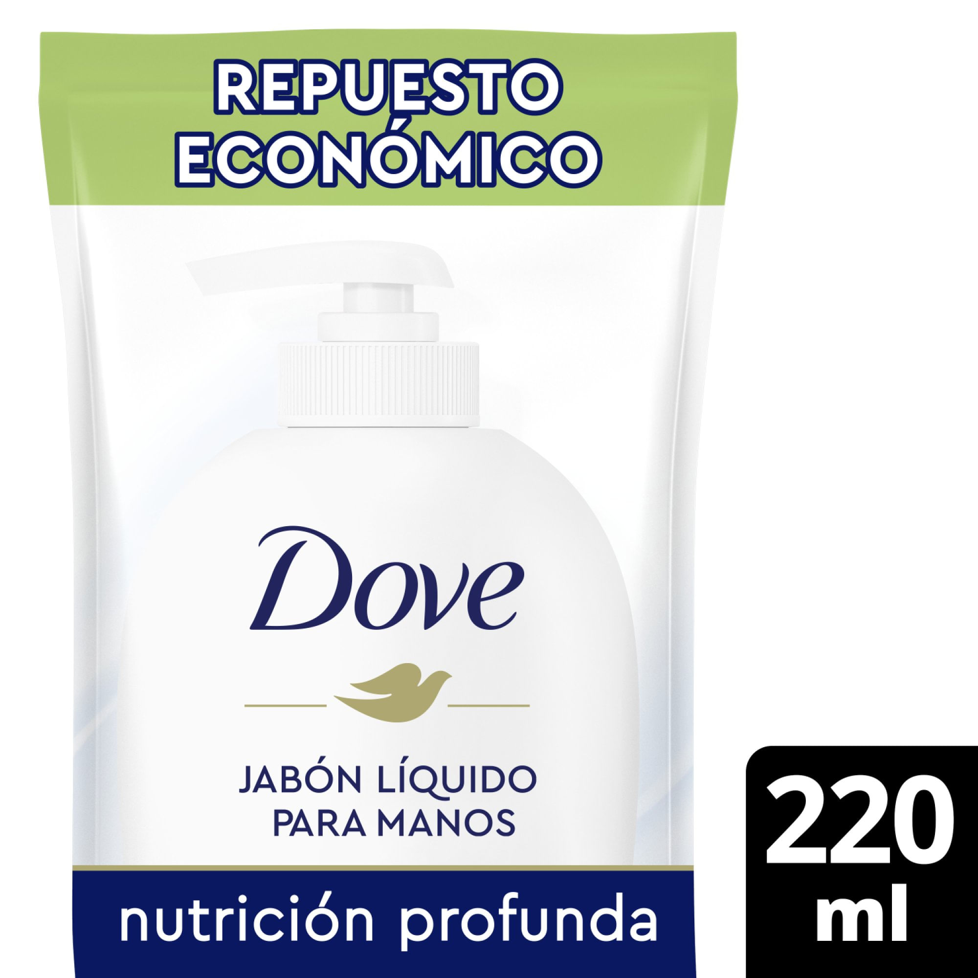 Jabón Liquido para manos Dove Nutrición Profunda Refill 220 ml