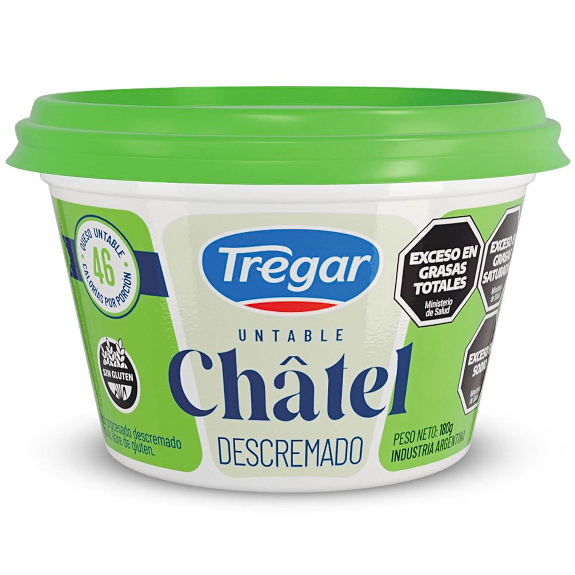 Queso neufchatel Tregar light en pote 180 g.