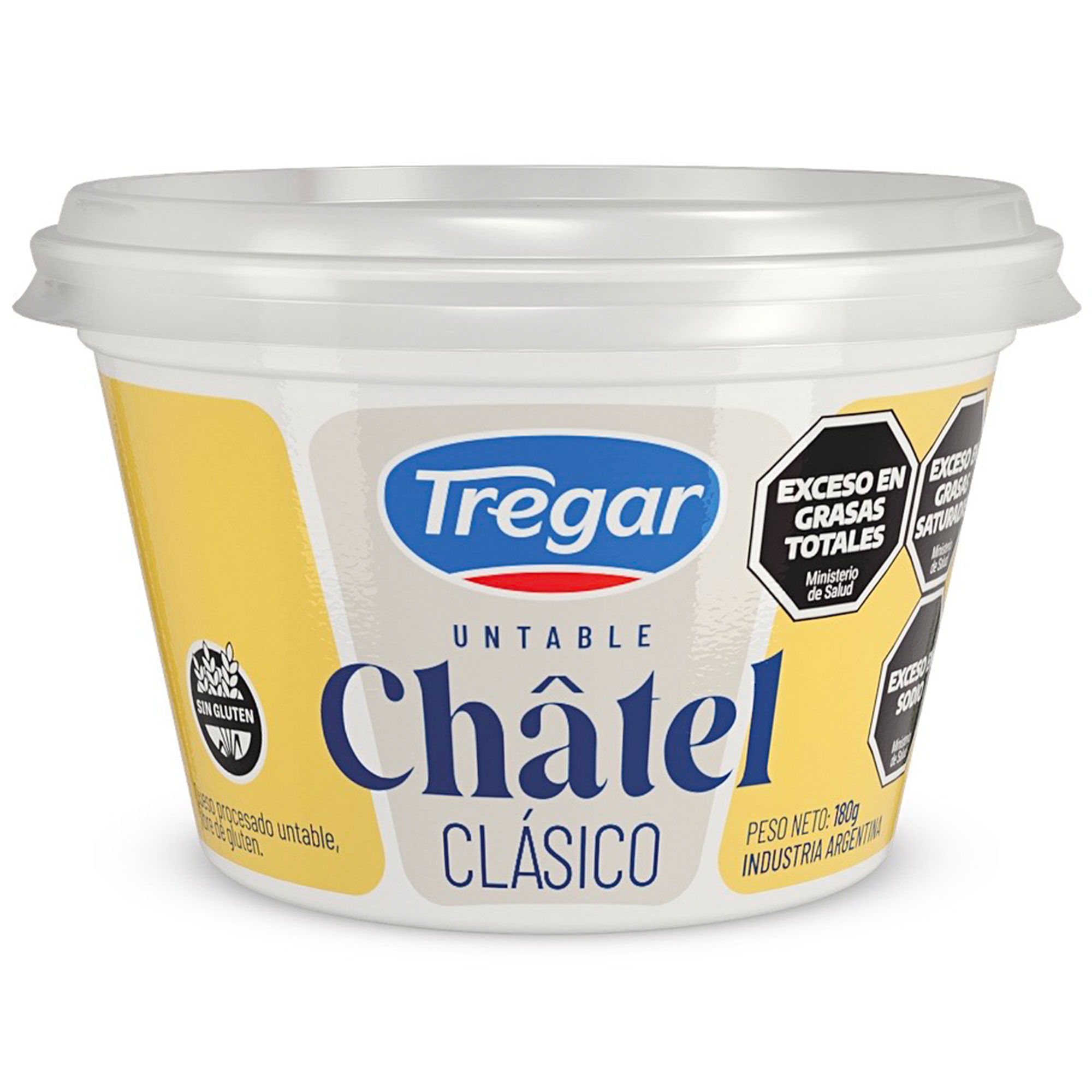 Queso neufchatel Tregar clásico en pote 180 g.
