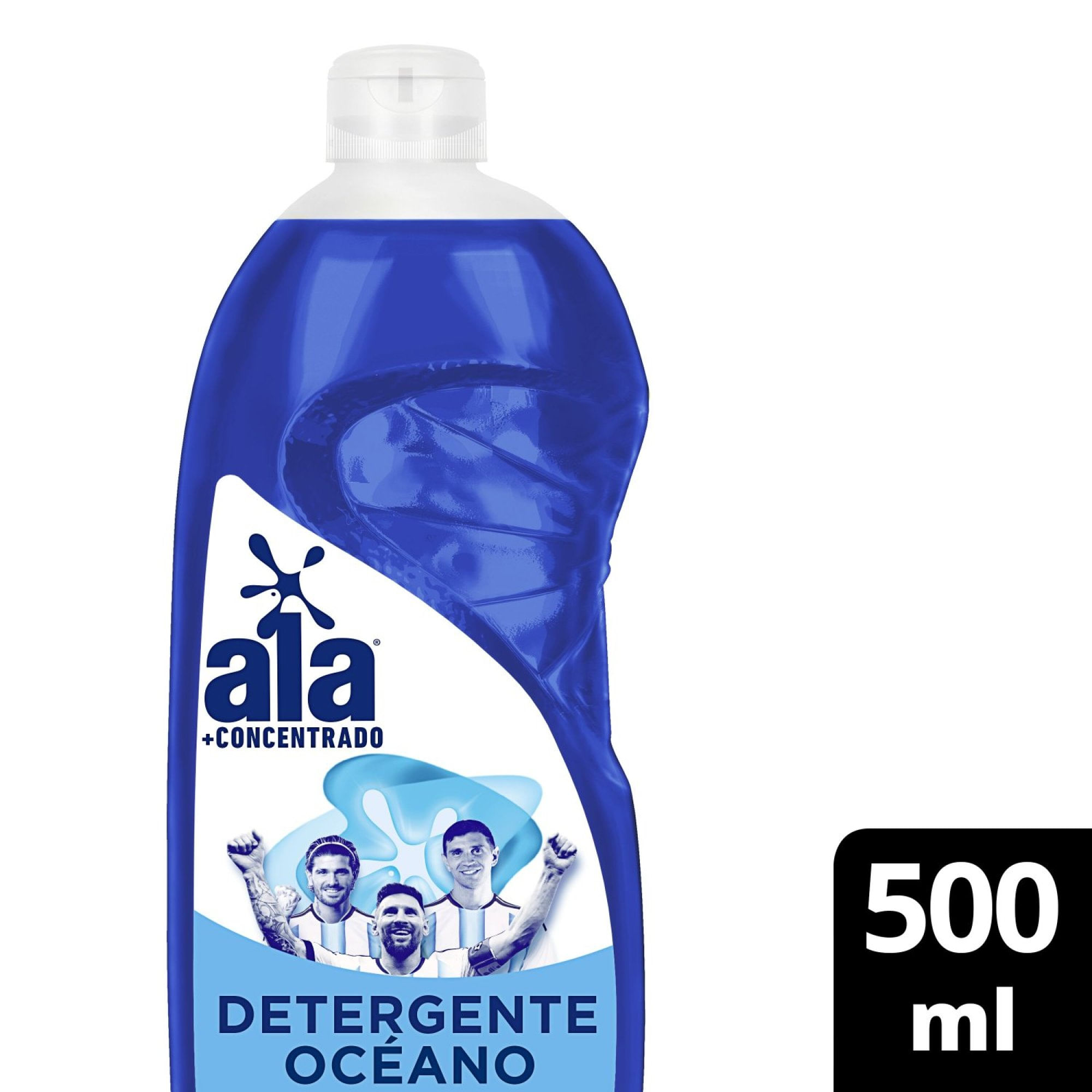 Detergente Líquido Ala + Concentrado Edición Limitada Océano Botella 500 ml