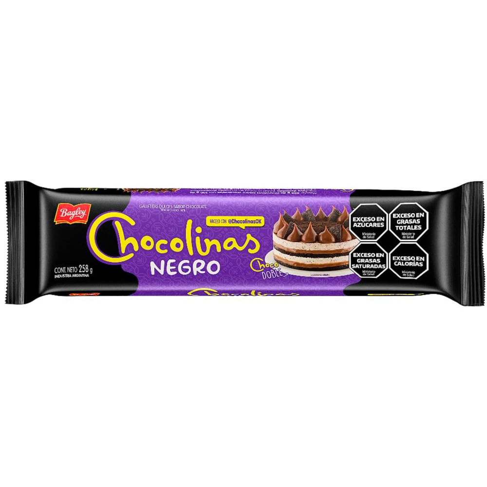 Galletitas Chocolinas chocolate negro 258 g.