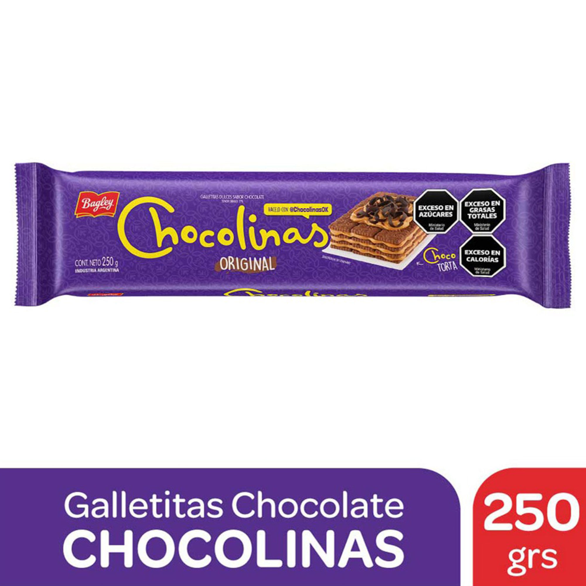 Galletitas Chocolina de chocolate 250 g.