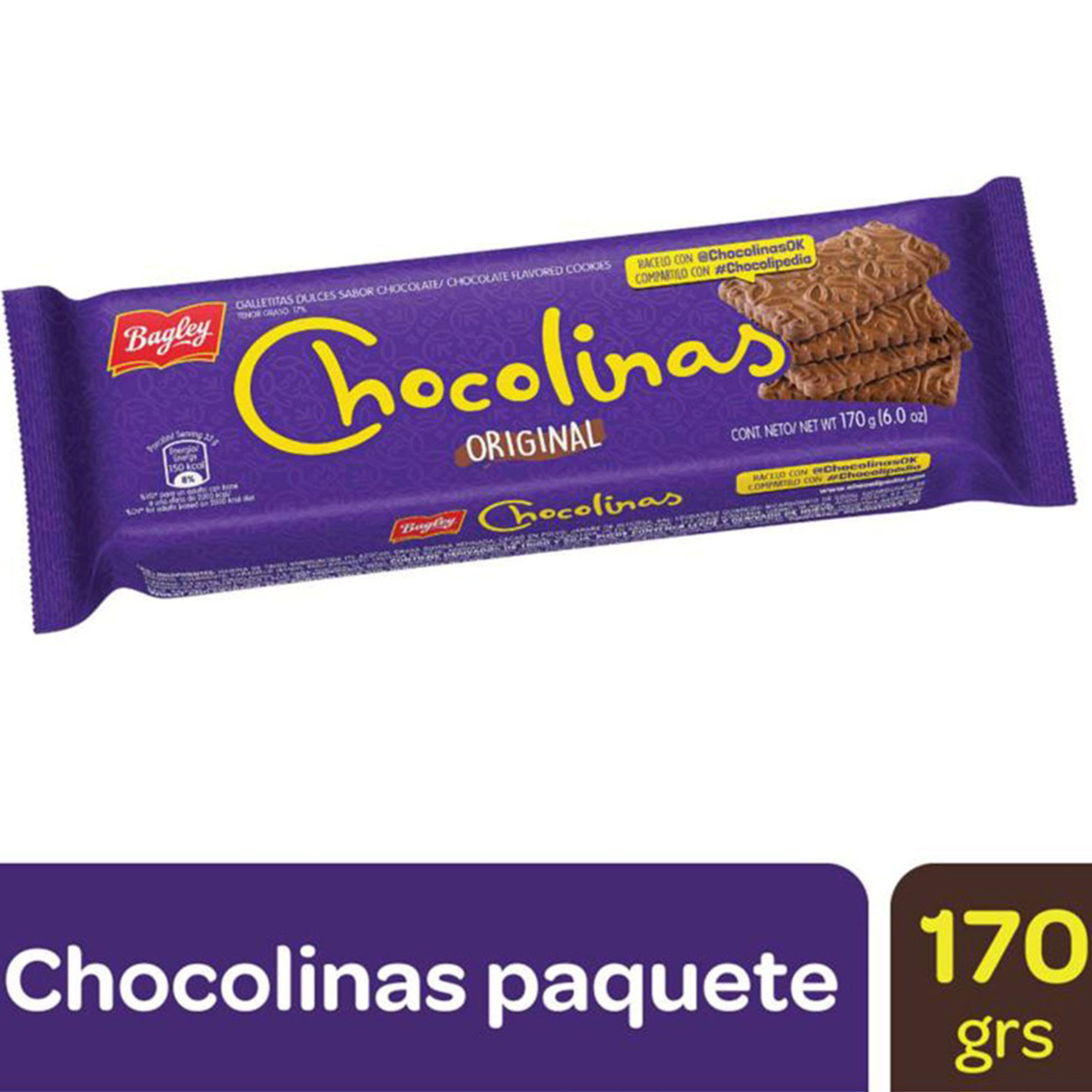 Galletitas Chocolinas de chocolate 170 g.