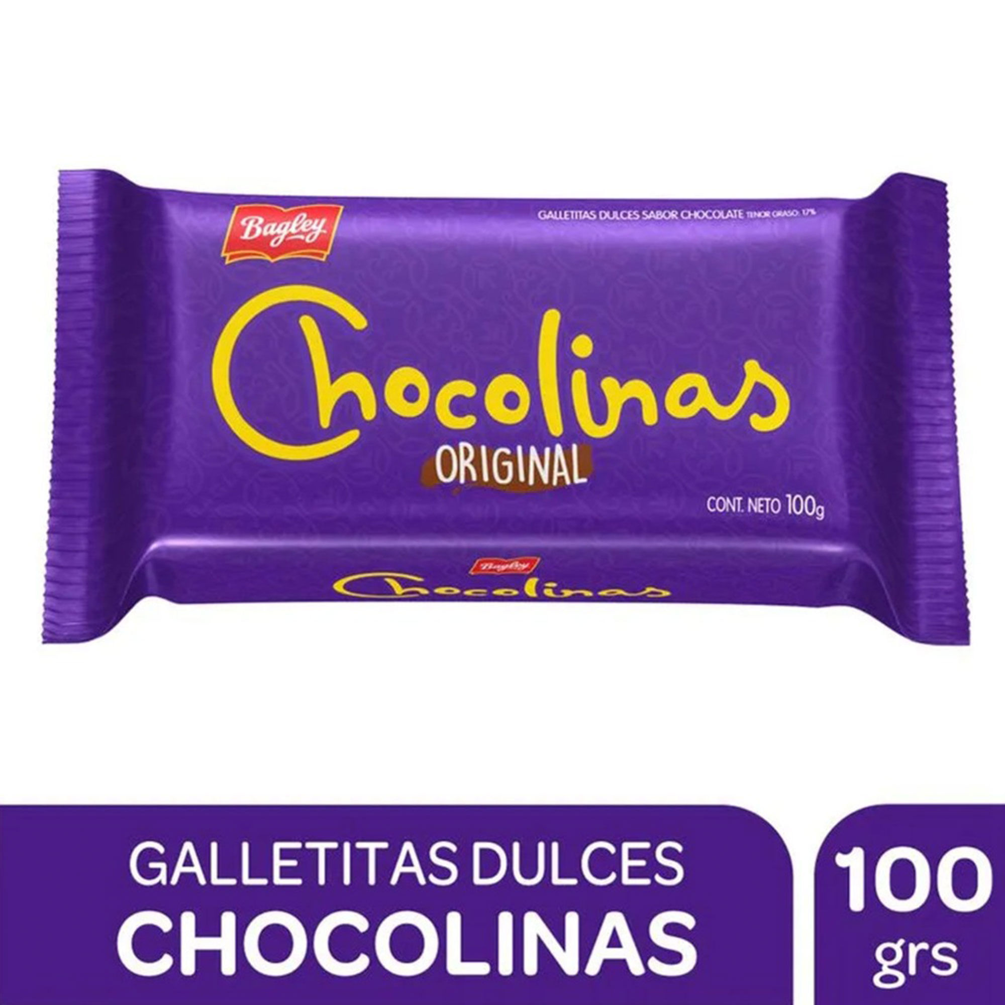 Galletitas Chocolinas de chocolate 100 g.