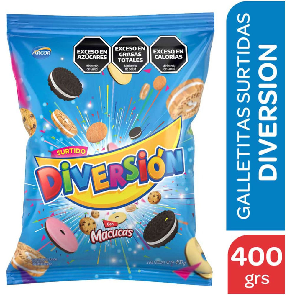 Galletitas surtido Diversión en bolsa 400 g.