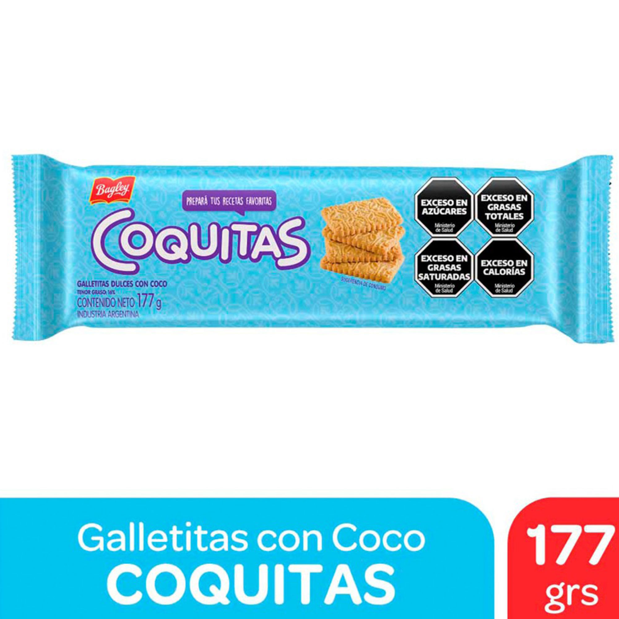 Galletitas Coquitas de coco 177 g.