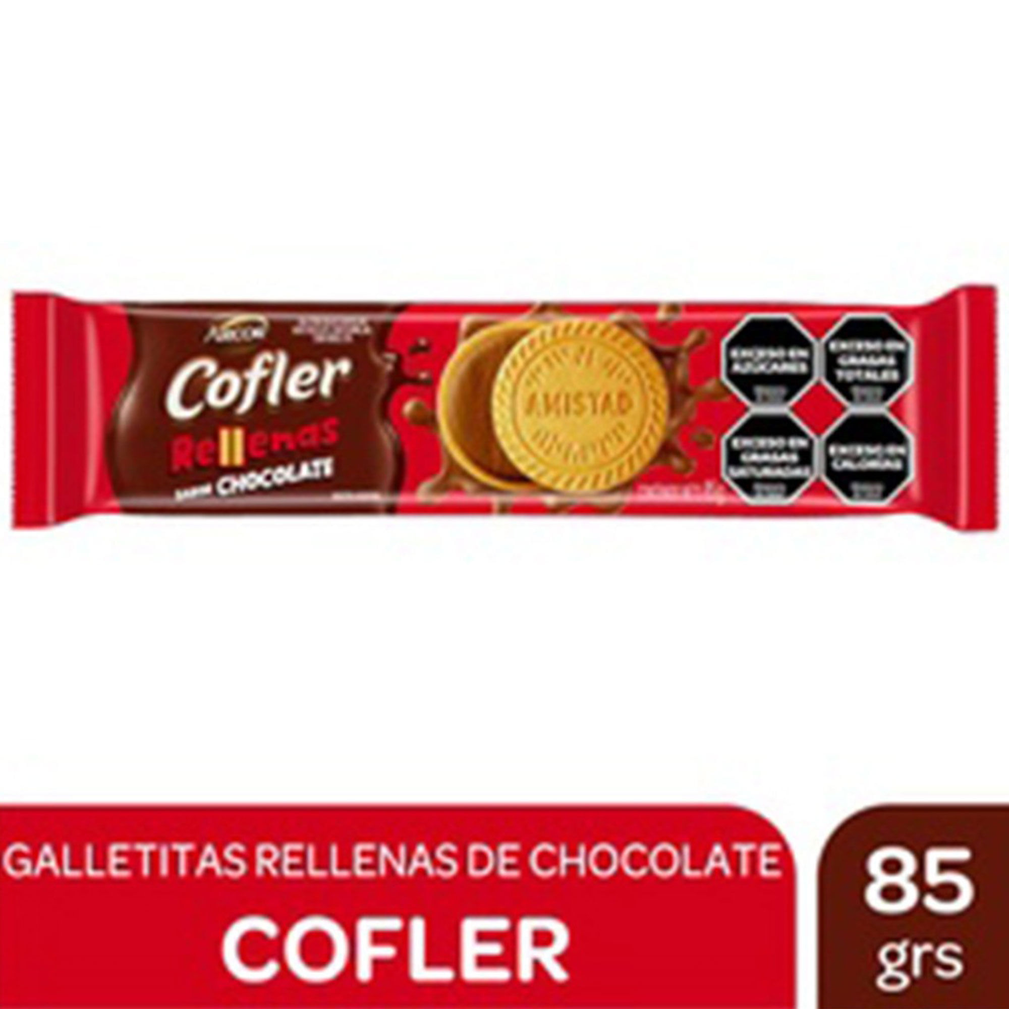 Galletitas rellenas vainilla choco Cofler 85 g.