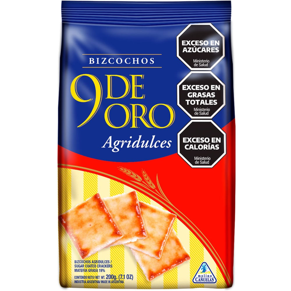 Bizcochos 9 de Oro agridulces 200 g.