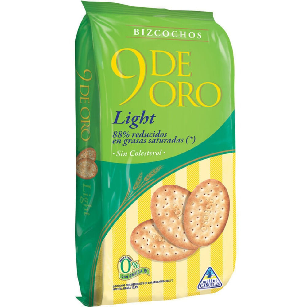 Bizcochos 9 de Oro light 170 g.