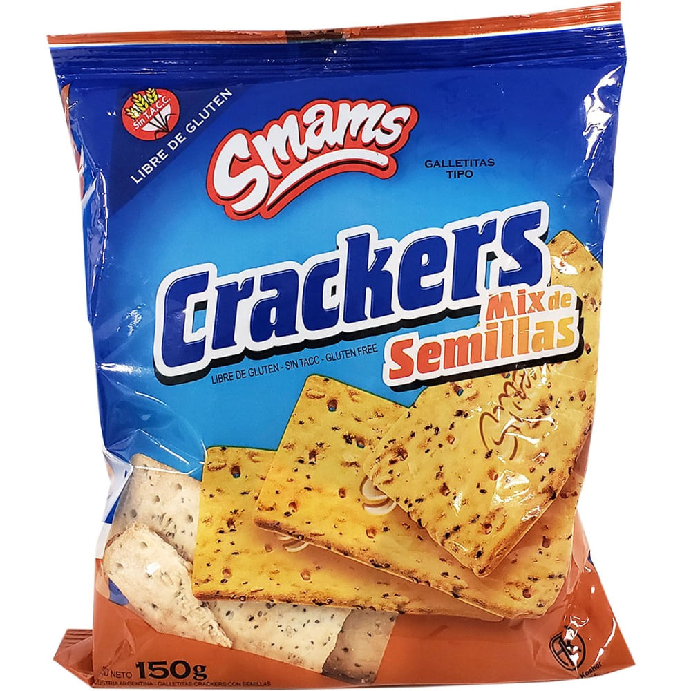 Galletitas crackers Smams mix semillas 150 g. SIN TACC