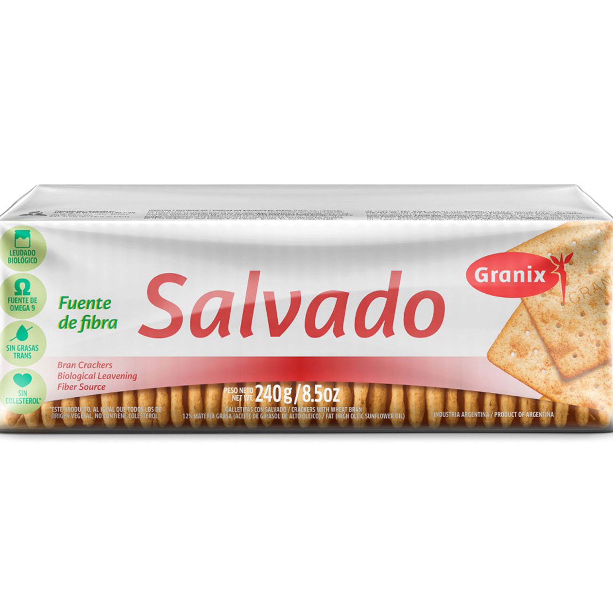 Galletitas crackers Granix salvado 240 g.