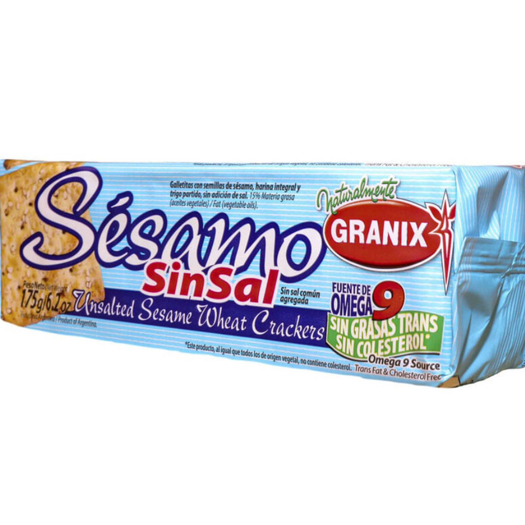 Galletitas de sésamo Granix sin sal 175 g.