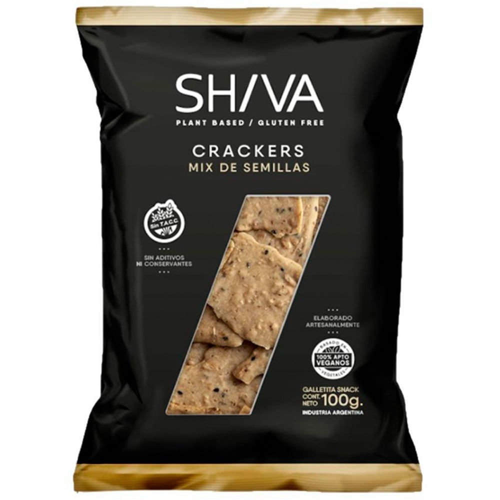 Galletitas Shiva crackers mix semillas 100 g.