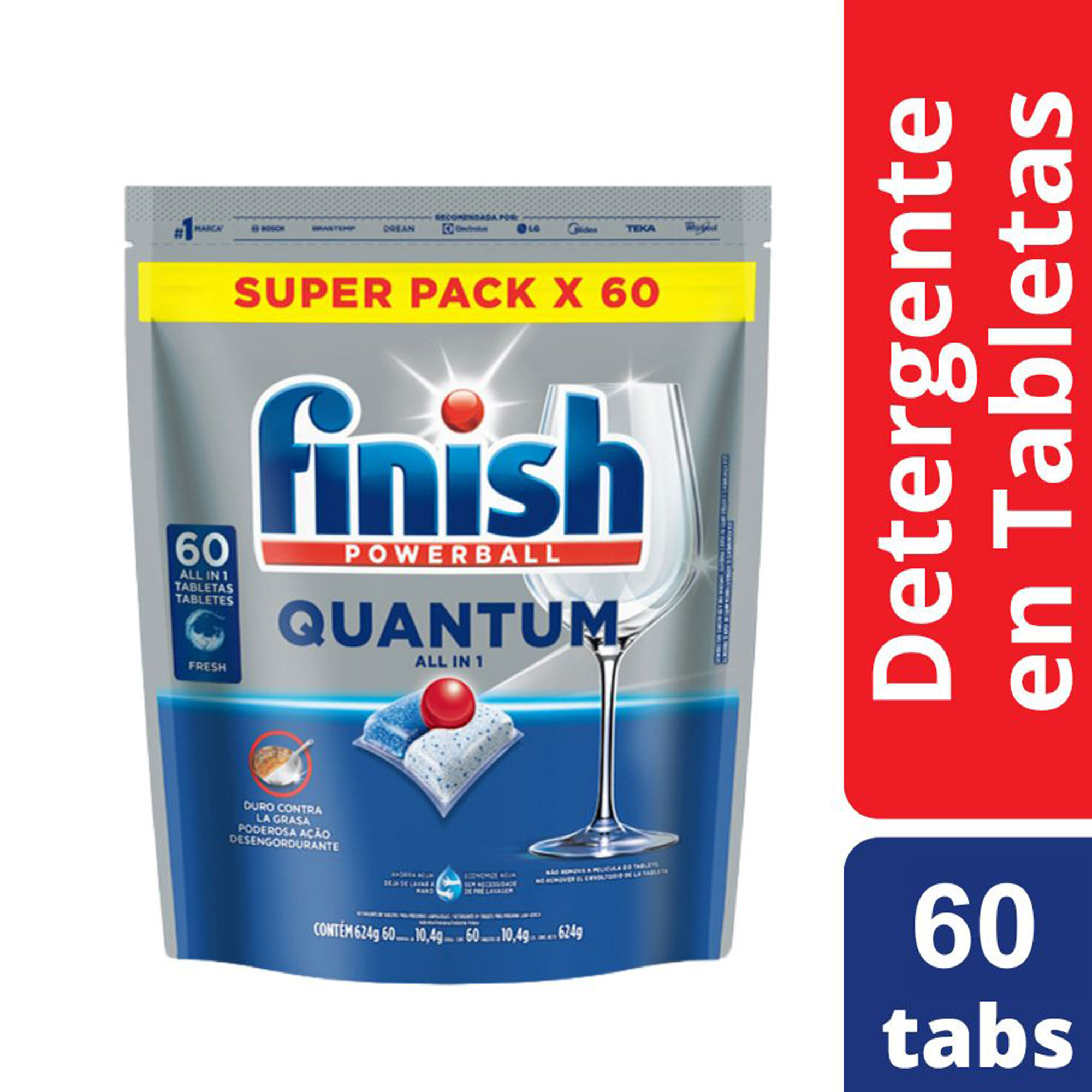Detergente Finish tabletas quantum dp 60 uni