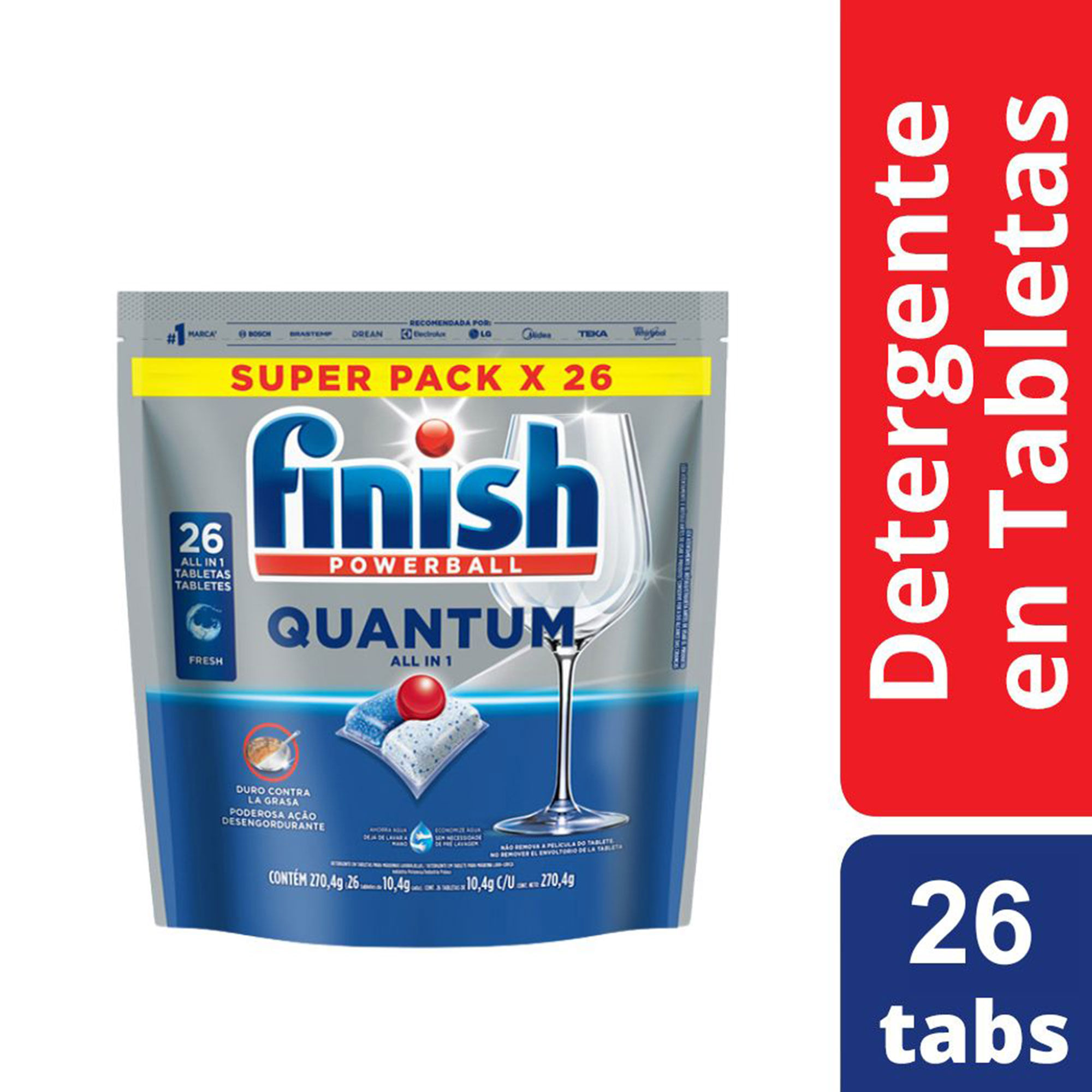 Detergente Finish tabletas quantum dp 26 uni