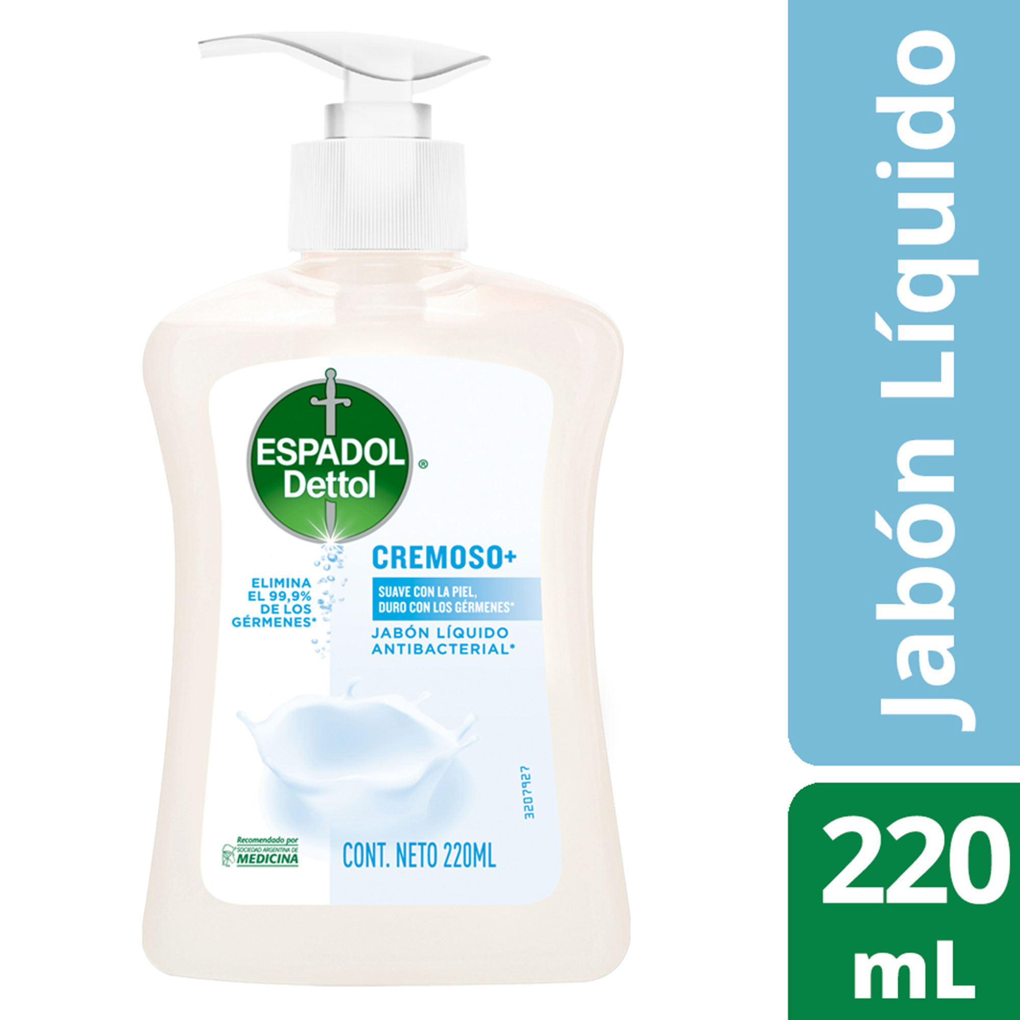 Jabón líquido Espadol antibacterial cremoso 220 cc.
