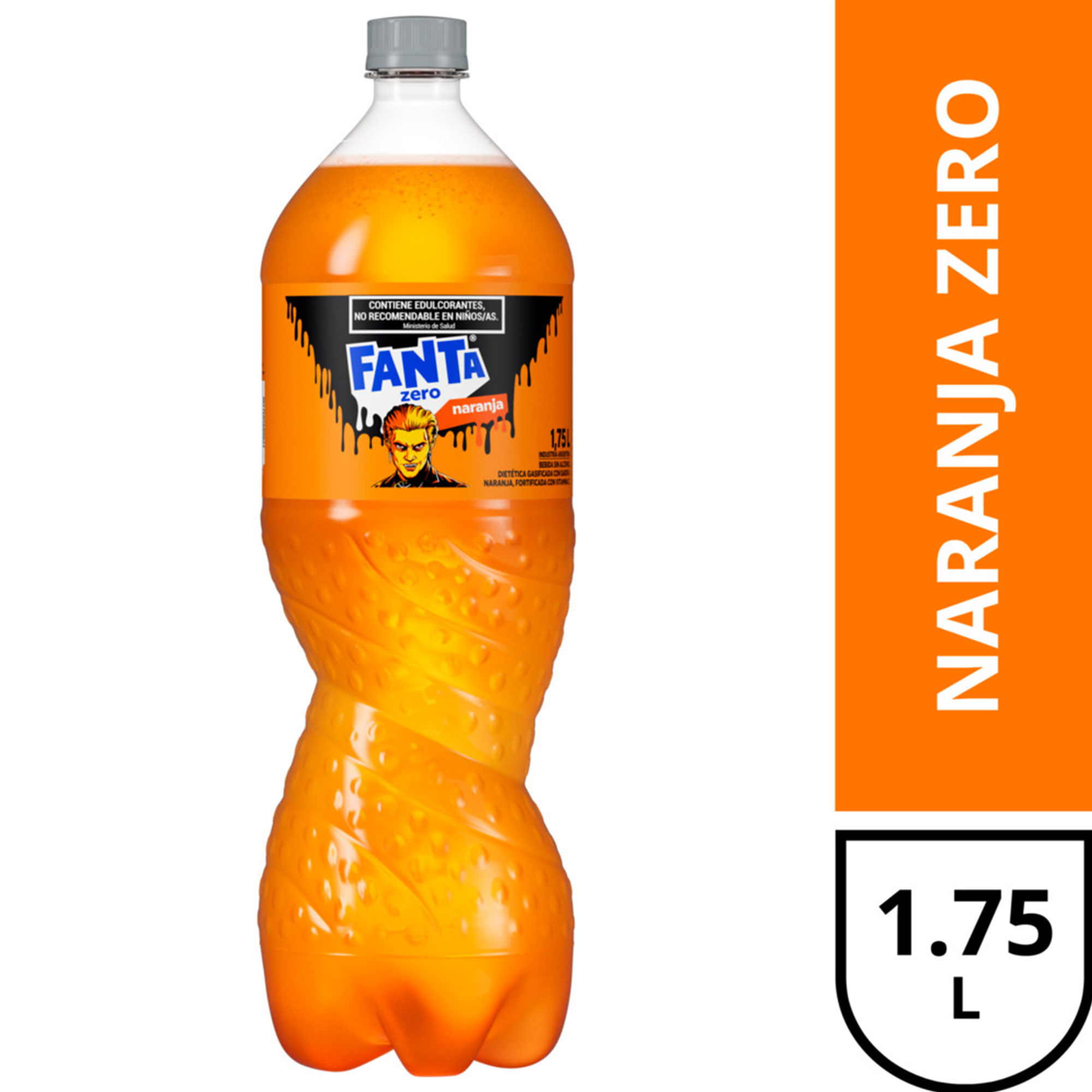 Gaseosa Fanta Zero naranja 1,75 lts