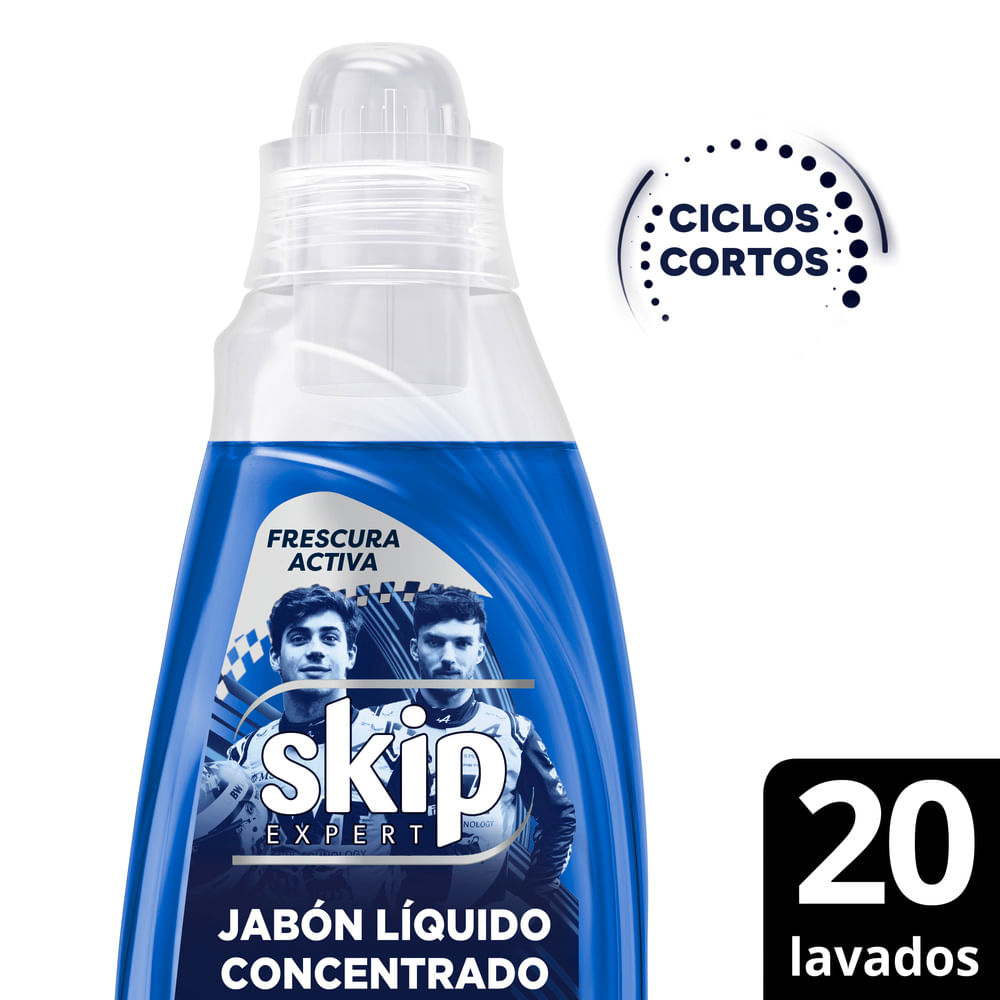 Jabón Líquido Concentrado Skip para Ciclo Corto Frescura Activa Botella 800 ml