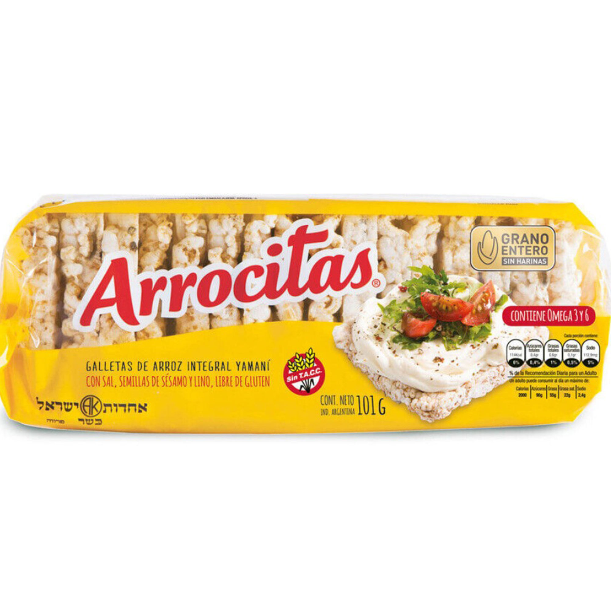 Galletas de arroz Arrocitas sésamo y lino 101 g.