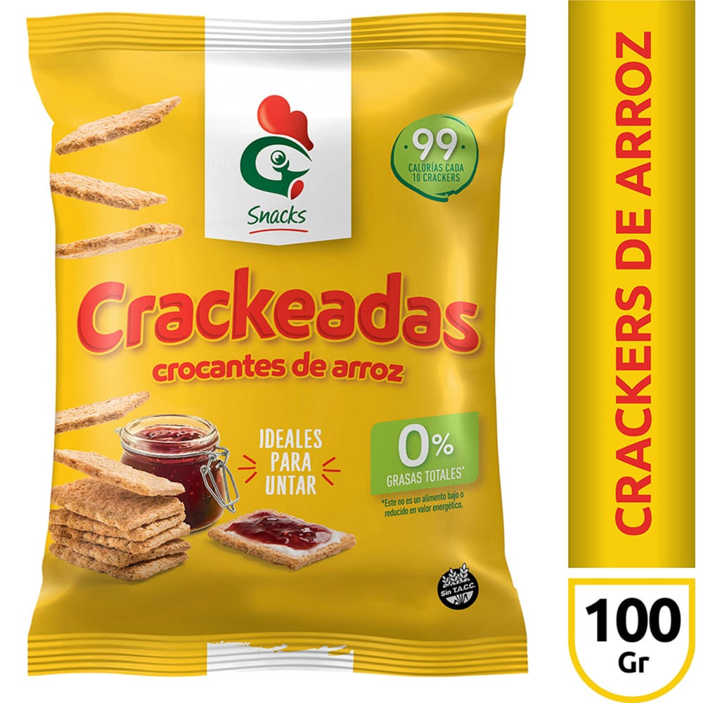 Galletas de arroz Gallo snacks crackeadas 100 g.