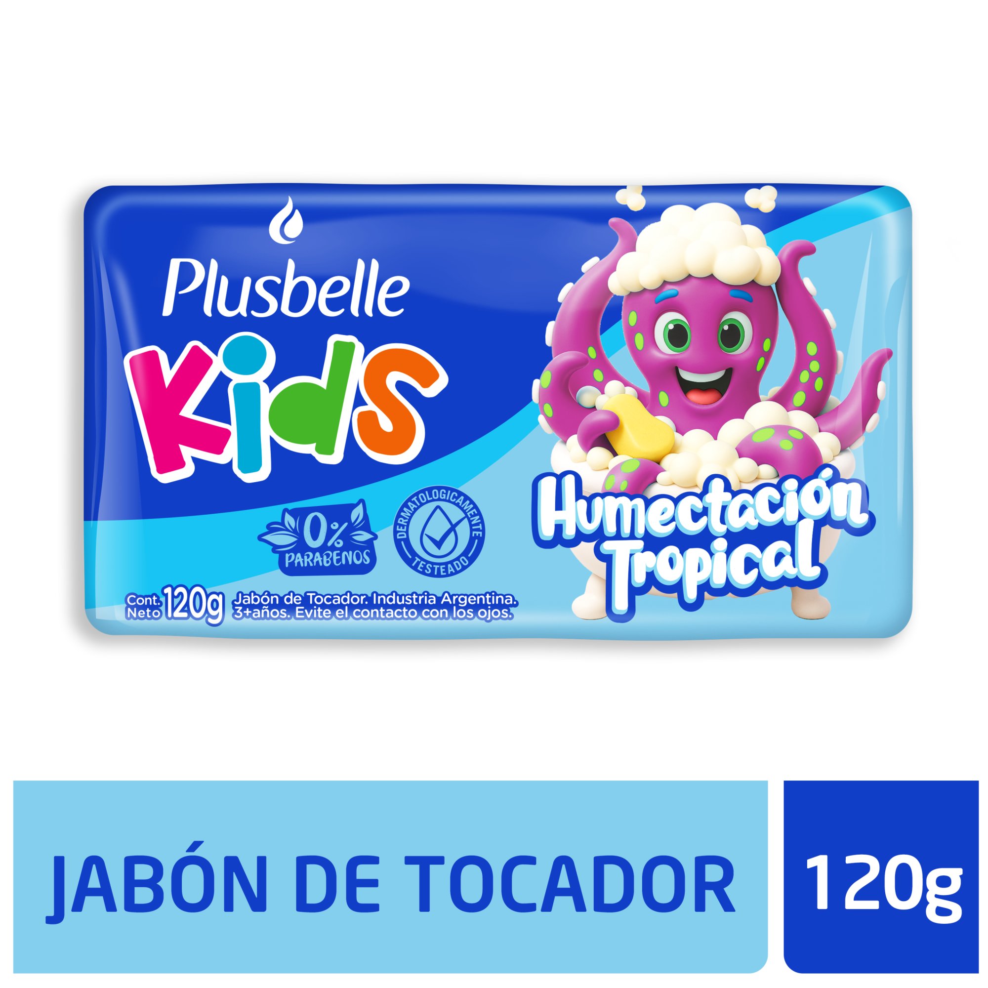 Plusbelle kids jabón de tocador Humectación tropical 120 grs