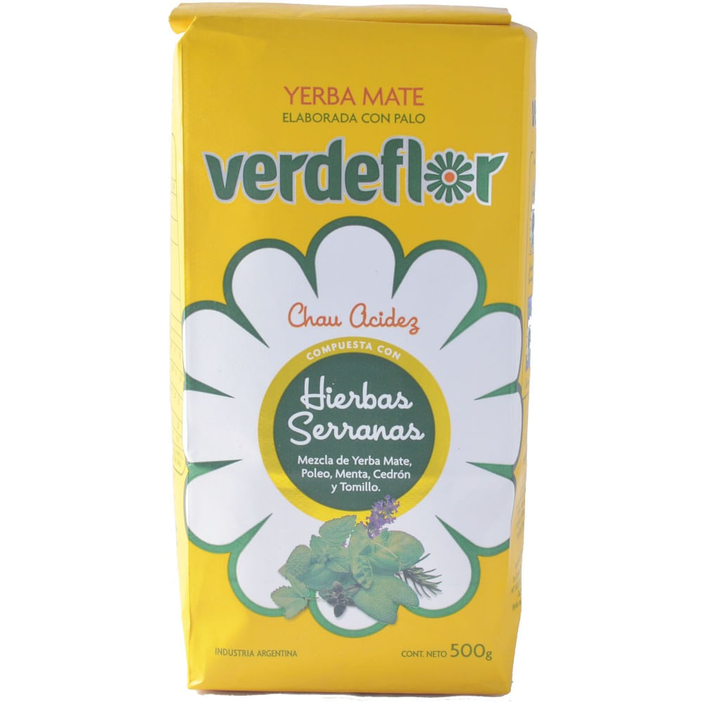 Yerba mate Verdeflor con hierbas serranas 500 g.