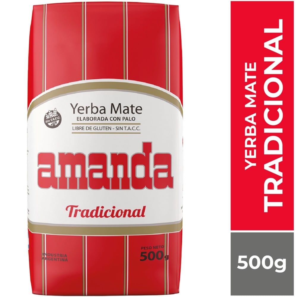 Yerba mate Amanda tradicional 500 grs