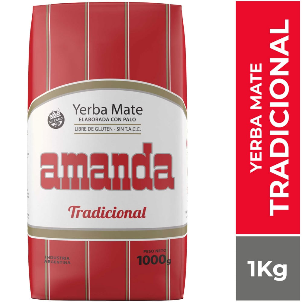 Yerba mate Amanda tradicional 1 kg.