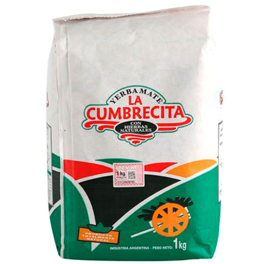 Yerba mate La Cumbrecita 1 kg.