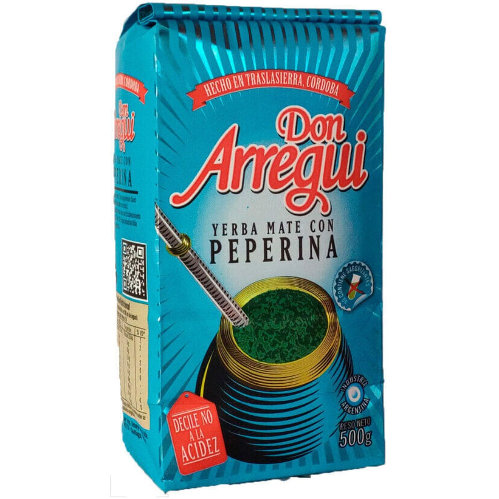 Yerba mate con peperina Arregui 500 g.