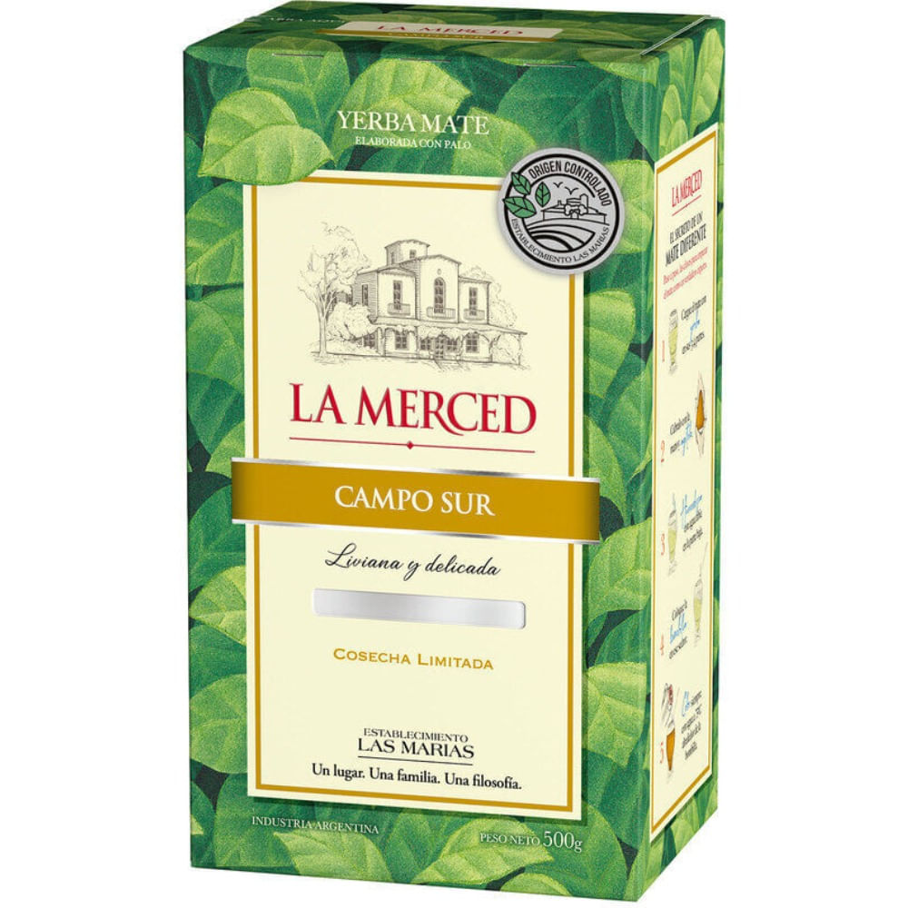 Yerba mate campo sur La Merced 500 g.