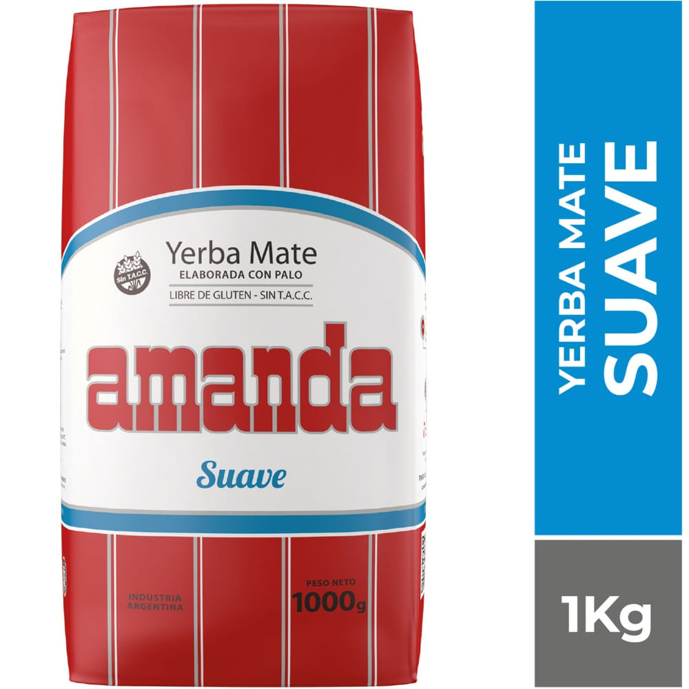 Yerba mate suave Amanda 1 kg.