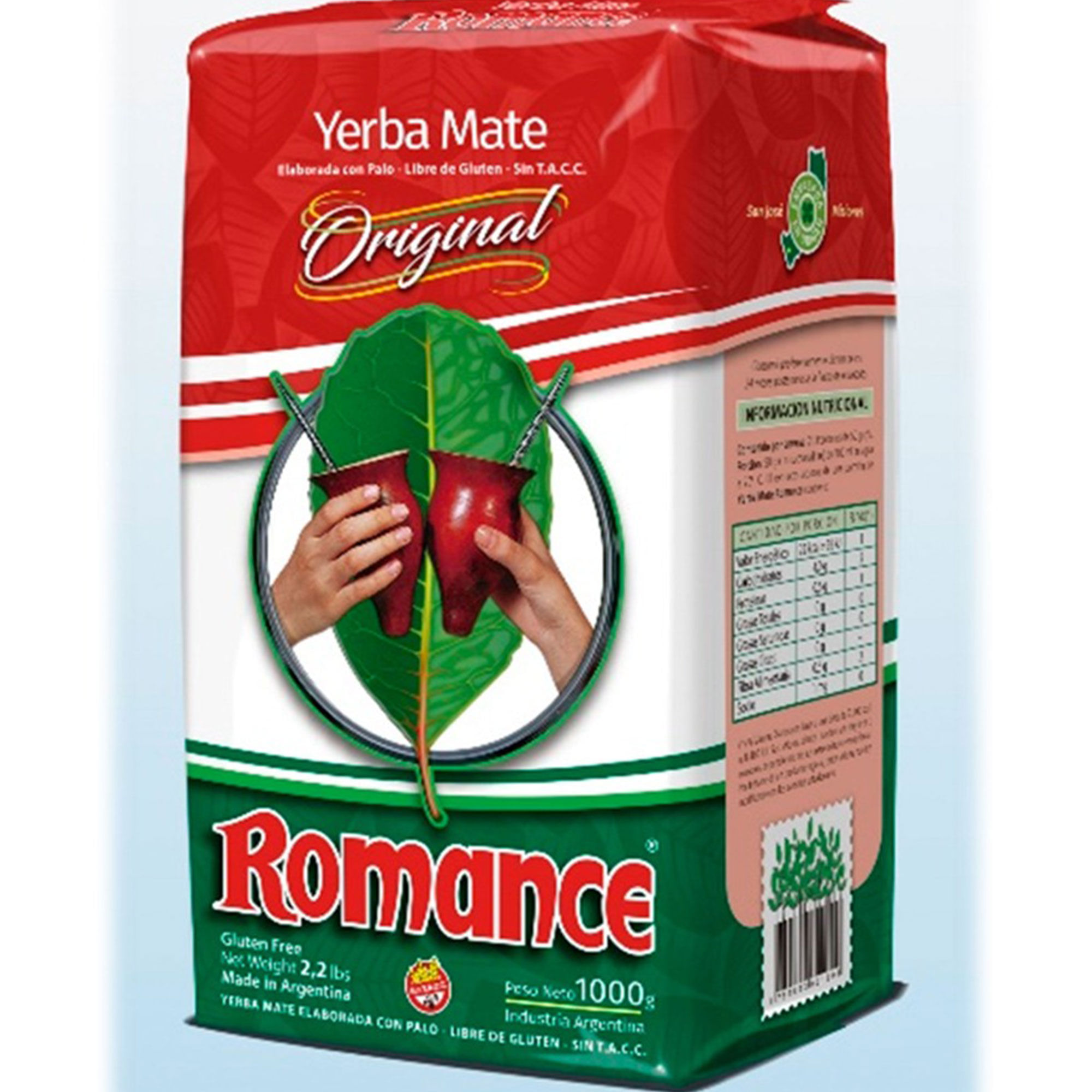 Yerba mate Romance con palo original 1 kg.