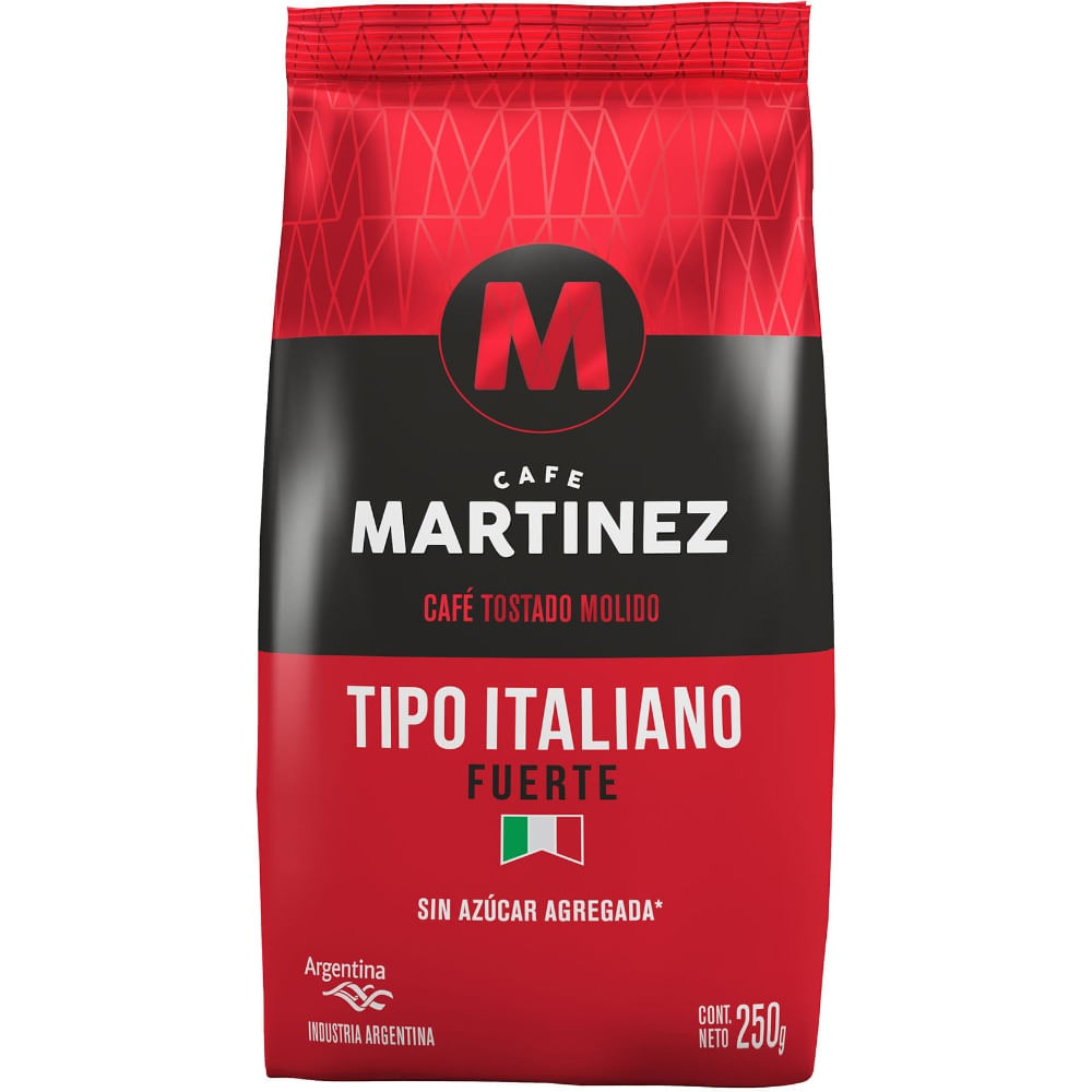 Café molido Café Martínez tostado italiano fuerte 250 g.
