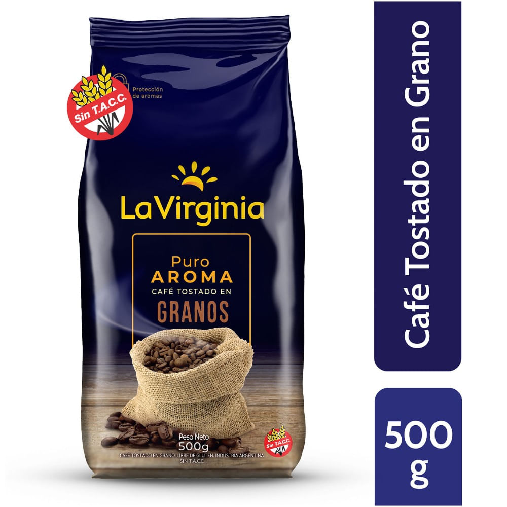Café en grano La Virginia puro aroma 500 g.