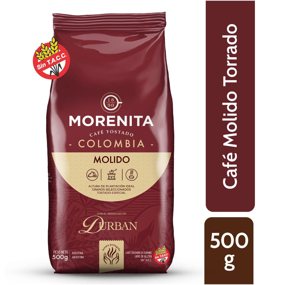 Café molido tostado Colombia Morenita 500 grs