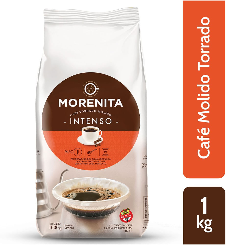 Café molido Morenita clásico paquete 1 kg.