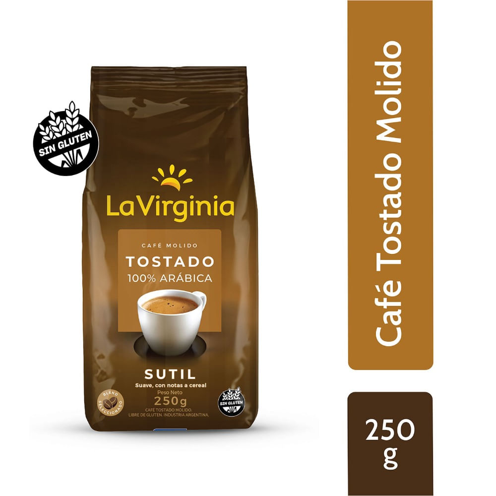 Café tostado molido La Virginia sutil 250 grs