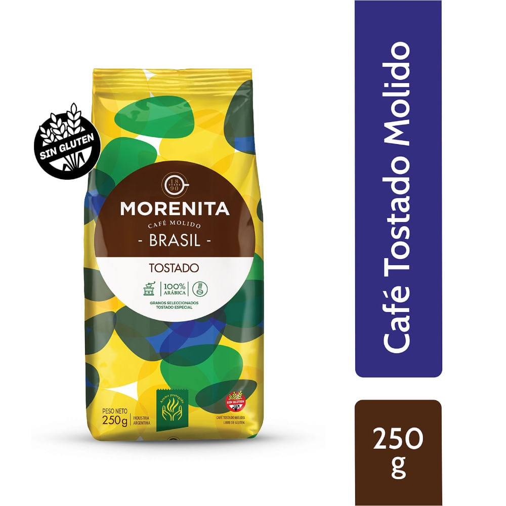 Café tostado molido Morenita brasil 250 grs