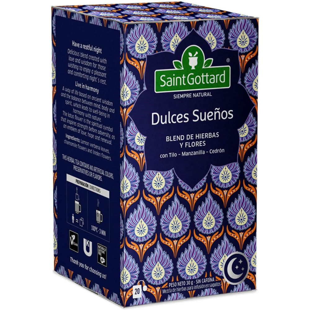 Té en saquitos Saint Gottard dulces sueños 20 u.