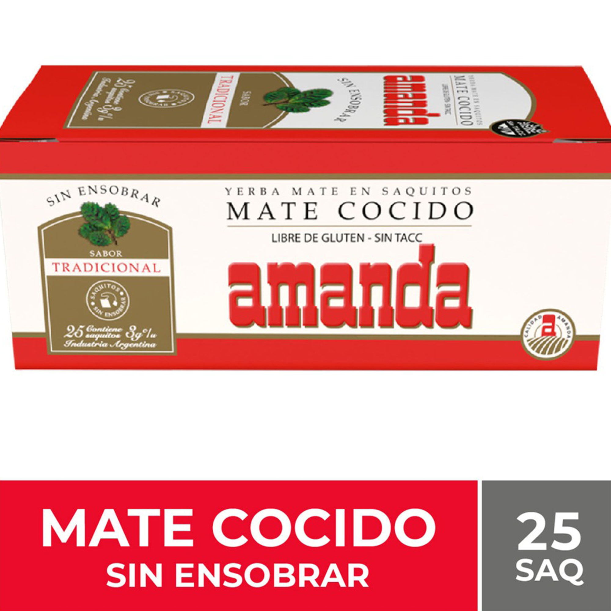 Mate cocido Amanda 25 uni
