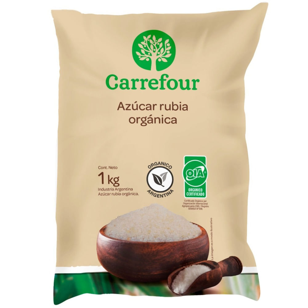 Azúcar rubia orgánica Carrefour Orgánico 1 kg
