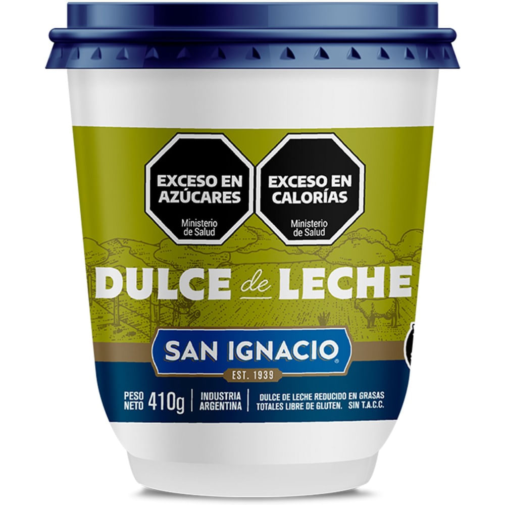 Dulce de leche light San ignacio en pote 410 g.