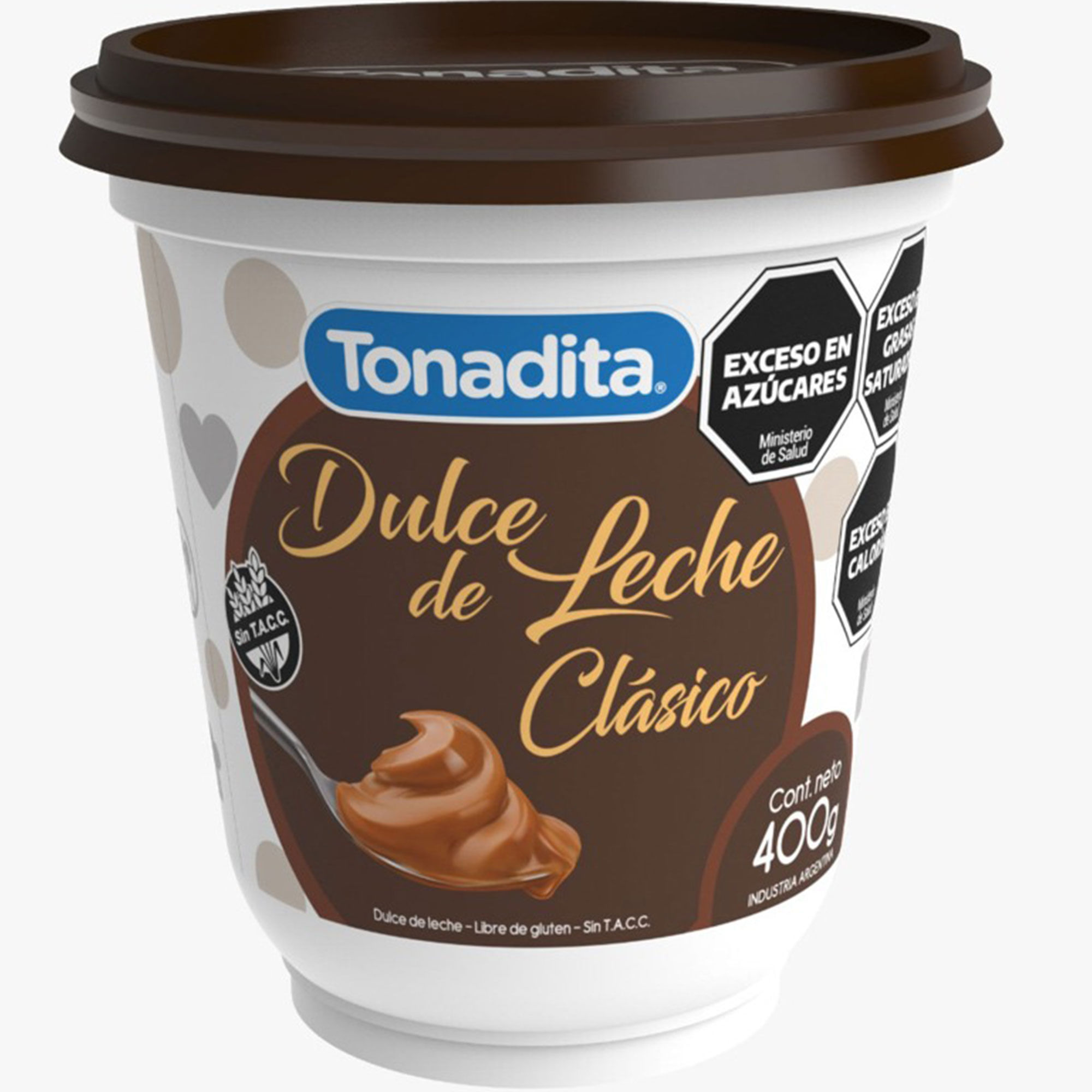 Dulce de leche familiar Tonadita en pote 400 g.